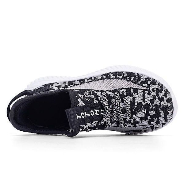 Sneakers för barn som andas löparskor Mode Sportskor T2113 Black 34