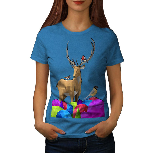 Geometrisk Natur Kvinnlig Kunglig T-shirt XXL