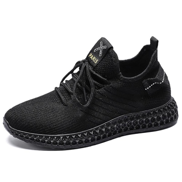 Dampromenadskor Andas Flying Woven Mesh joggingskor Halkfria sneakers 3Cc999 Black 36