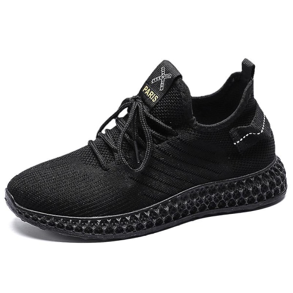 Dampromenadskor Andas Flying Woven Mesh joggingskor Halkfria sneakers 3Cc999 Black 39