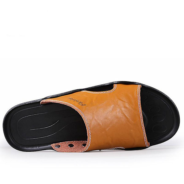 Herrtofflor Halkfria sandaler Mode strandskor för kvinnor q7 Yellow 41