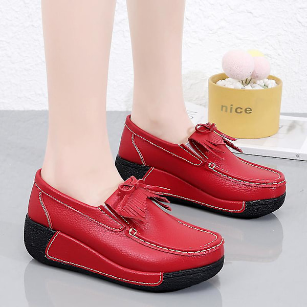 Damer Casual Mode Skor Loafer Skor Mamma Skor 3Au18798 Red 41