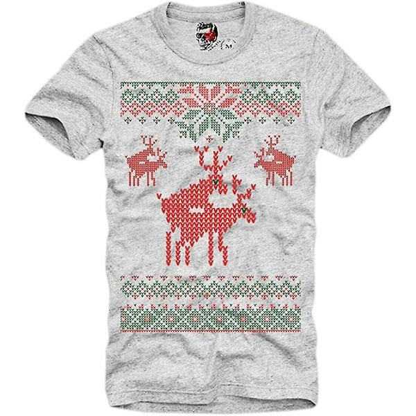 T-shirt God jävla jul Jultomten Ugly Xmas Älg Älg M