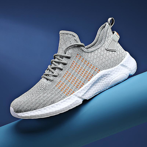 Lätta modesneakers för löpning för män 9067 Gray 43