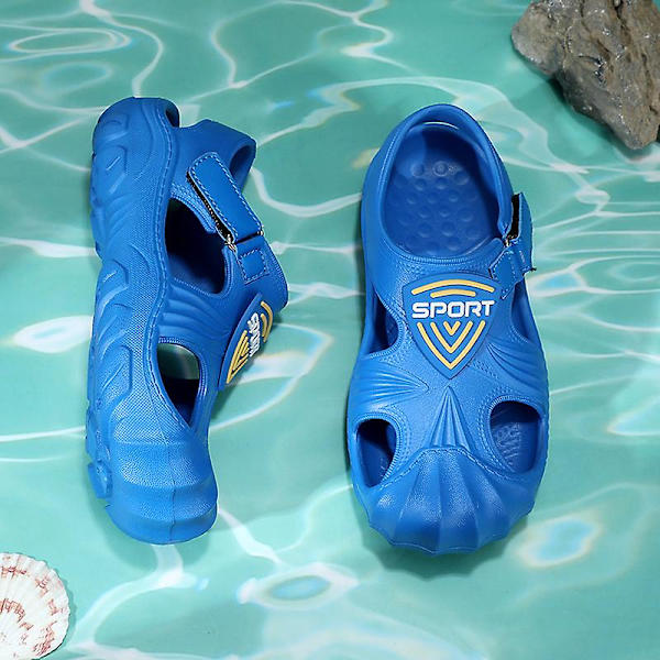 Strandtofflor för barn Modesandaler Utomhus Halkfria inomhusskor L08Jt Blue 34