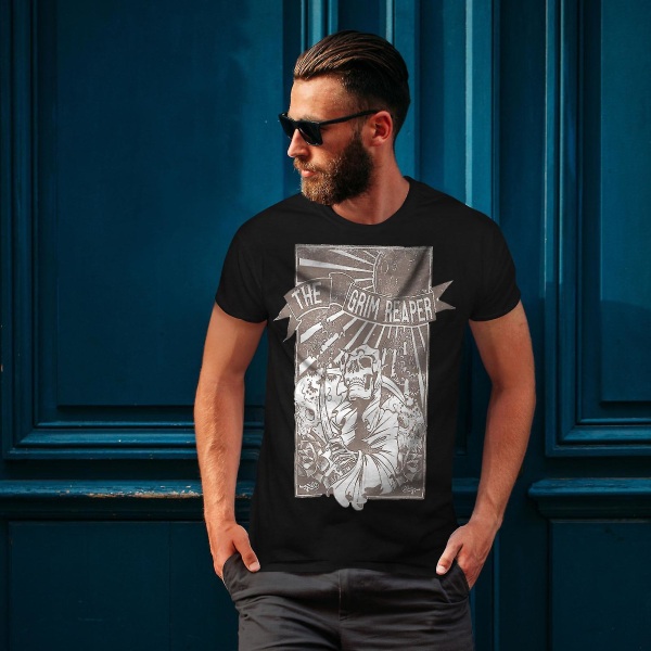 The Grim Reaper Skull Men T-shirt M