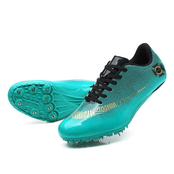 Friidrottsskor för män Spikes Track Race Hoppande Sneakers Professionell löpning Nail Spikes Skor 3Ctg258 Cyan 39