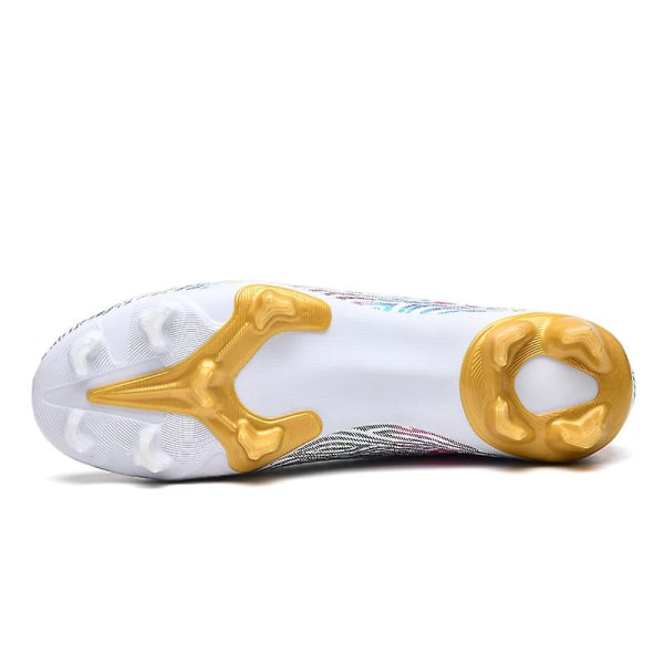 Fotbollsskor för män Halkfria fotbollsskor Klossar Gräs Fotbollssneakers Yj332A White 41