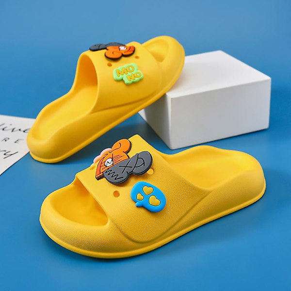 Barn Strandtofflor Modesandaler Utomhus Halkfria inomhusskor Yj829-2 Yellow 170