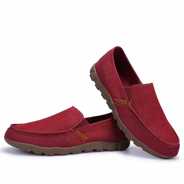 Casual för män Mode Andas Canvas Skor Fr1029 Red 47