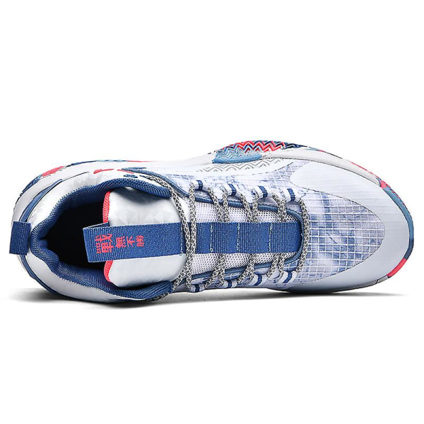 Basketskor för män Mode Halkfria Sneakers Andas Sportskor Yj853 WhiteBlue 36