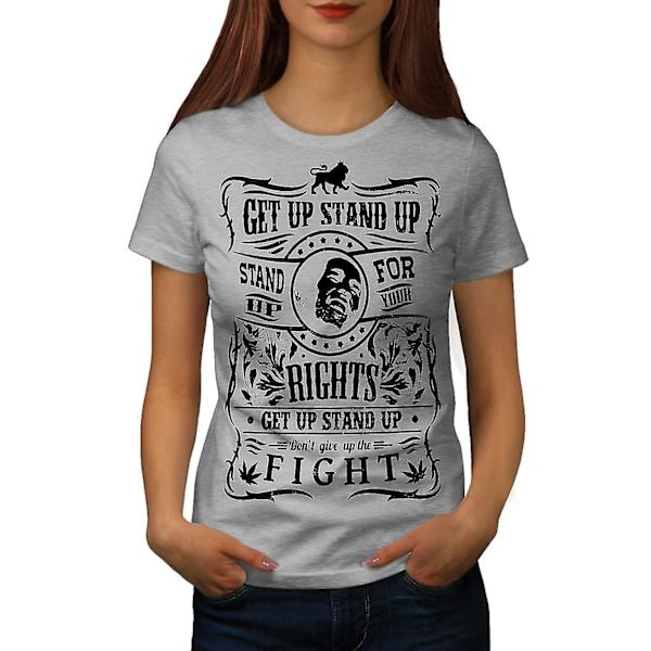 Bob Marley Quote Dam Grå-skjorta M