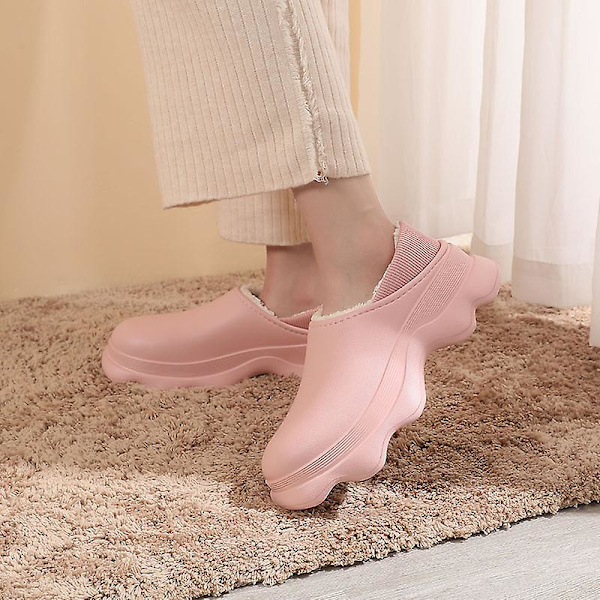 Dambomullstolfflor Modesandaler Utomhus Halkfria inomhusskor Yj2024 Pink 40-41