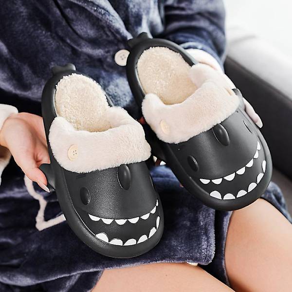 Herr Damtofflor Memory Foam Komfort bomullsblandning Stängd tå House Skor 2K2356 Black 40-41