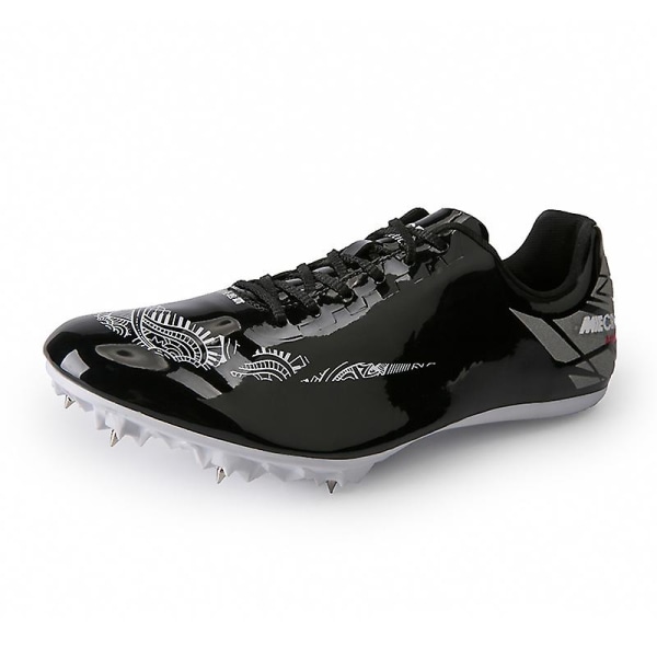 Friidrottsskor för män Spikes Track Race Hoppande Sneakers Professionell löpning Nail Spikes Skor M9018 Black 39