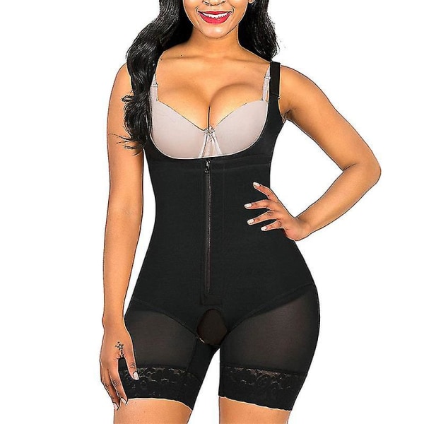 Lequeen Body Shaper Dam Waist trainer Butt Lifter Platt Mage Bantning Binders Body Slida Magen Dra Korsett Trosor Shapewear,blcack4 S