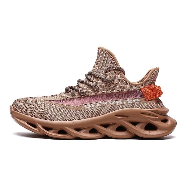 Män Lättviktssneakers Andas löparskor Mode Sportskor 3Dg83 Brown 41