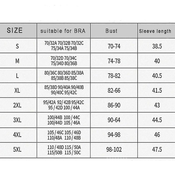 Womens Shapewear 3/4 ärm Arm Shaper Front Stängning Kompression BH Post Surgery Posture Corrector Linne BLACK 5XL