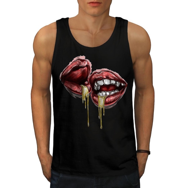 Kiss Cool Design Mode Män Blacktank Top S