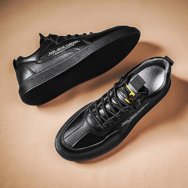 Casual för män Mode Platta Sneakers Löparskor som andas F1-6 Black 39