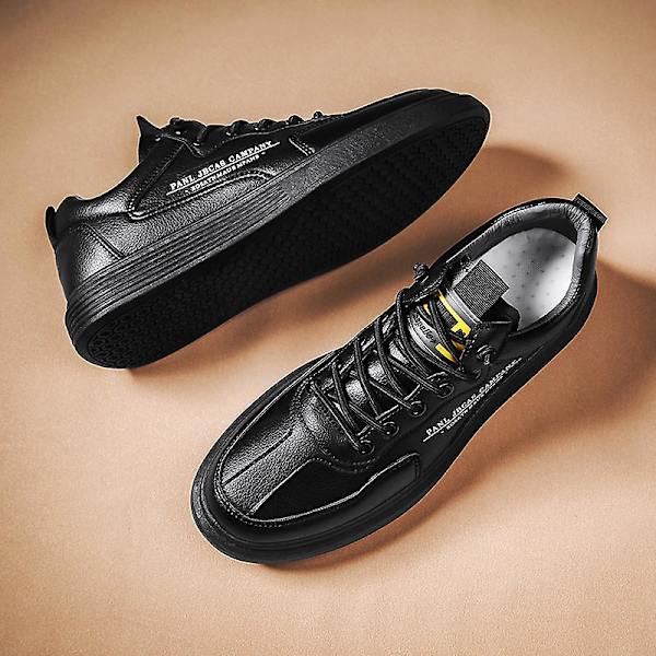 Casual för män Mode Platta Sneakers Löparskor som andas F1-6 Black 44