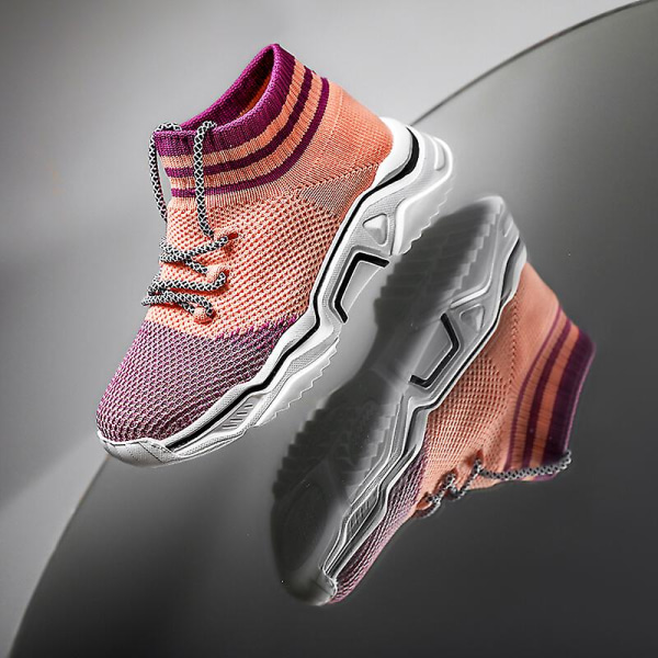 Sneakers som andas löparskor Mode Pojkar Flickor Sportskor 3Adw626 Pink 27