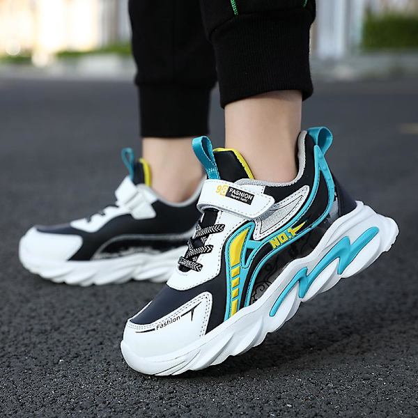 Sports löparskor för barn Andas halkfria sneakers Fr2323 Green 34
