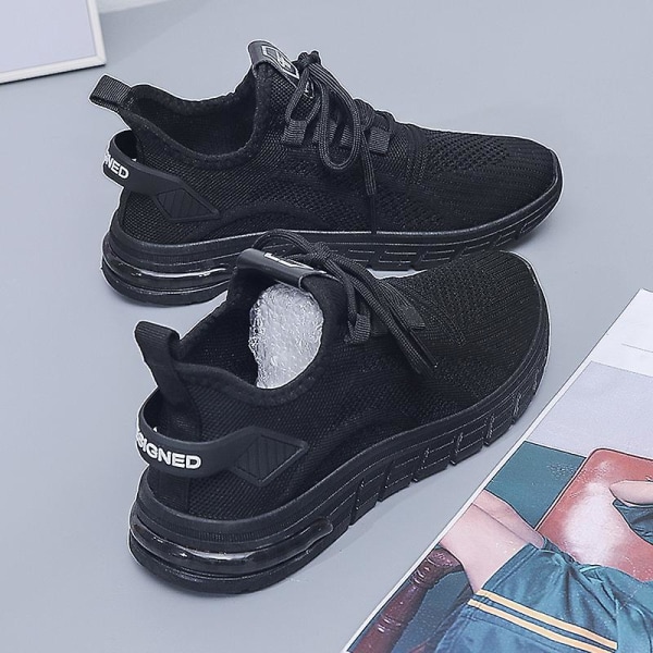 Damsneakers Andas flygande vävda löparskor Fra7701 Black 41