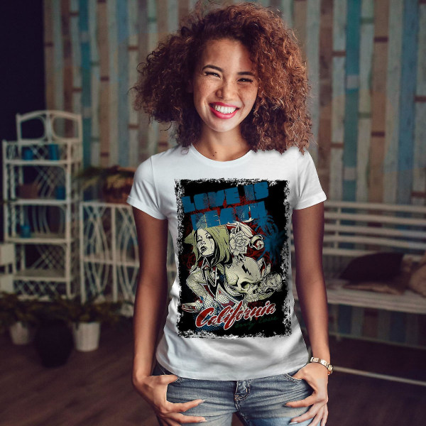 Love Is Death T-shirt för kvinnor XXL