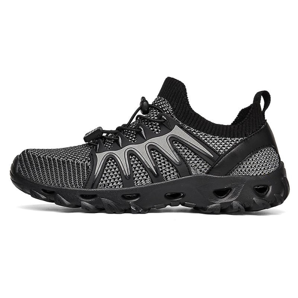 Herr vandringsskor Trailrunning Skor Halksäkra Fitness Promenad Jogging Sneakers 3C238 Gray 42