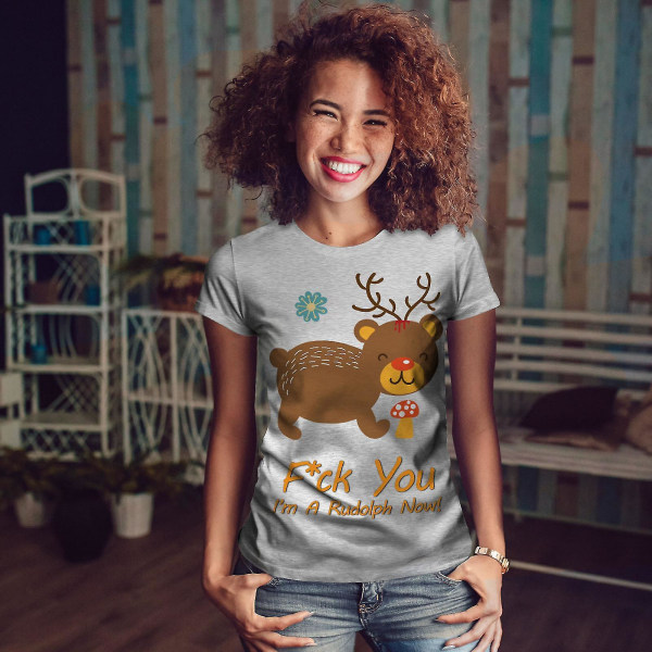 Bear Deer Christmas Women T-shirt XXL
