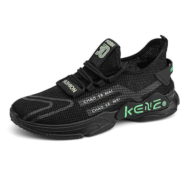 Herrsneakers löptennisskor Lättviktsventilerande Sport Athletic 3Dk219 BlackGreen 39