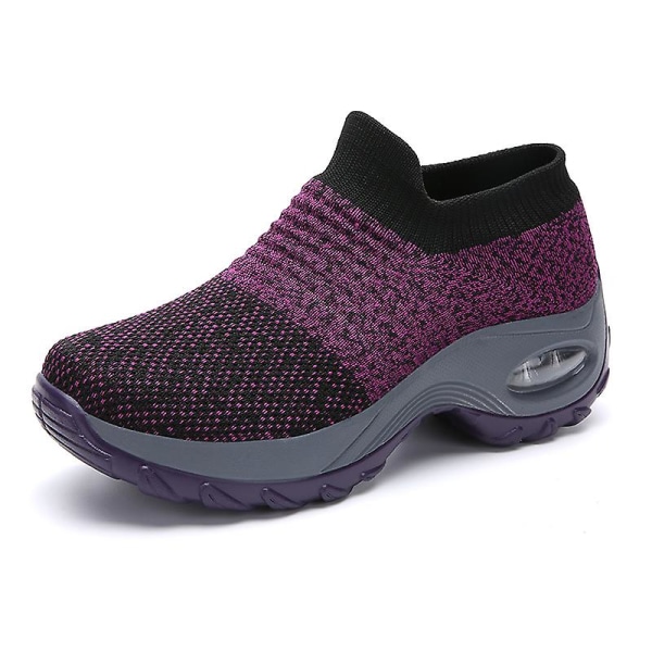 Damskor Mode lätta sneakers Air Cushion Shoes 1839 Purple 36