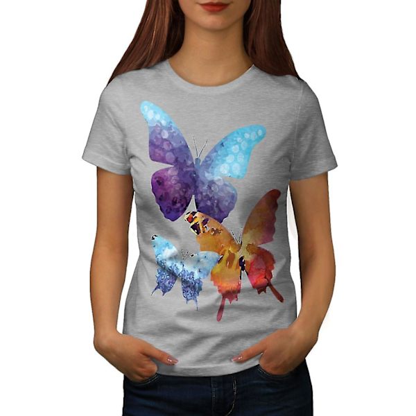Färgglada fjärilar kvinnor T-shirt M