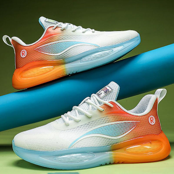 Herrsneakers Löpartennisskor Lättviktsventilerande Sport Athletic 3Db3213 Orange 41