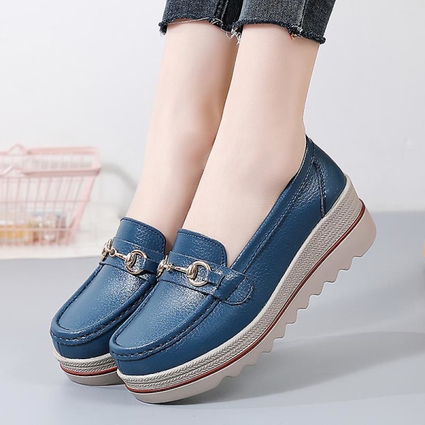 Damer Casual Mode Skor Loafer Skor Mamma Skor 3Ap7078 Blue 42