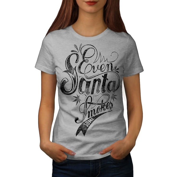 Even Santa Smokes Rasta Women Greyt-shirt L