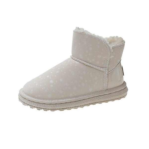 Dam Vinterstövlar Snow Boot Plysch Varma Skor Vattentät Boot Yjy-5 Beige 40
