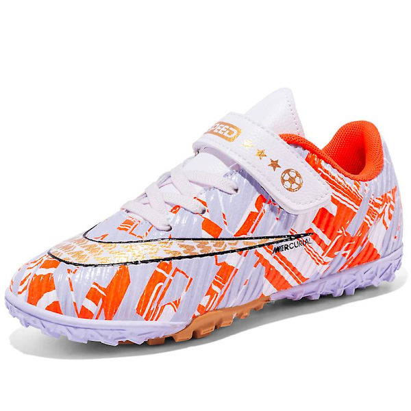 Pojke Fotbollsskor Vuxen Fotbollsskor Grästräning Sport Skor Sneakers 3B2302 Orange 32