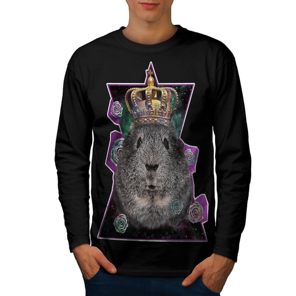 Hamster King Beast Men Blacklong Sleeve T-shirt XXL