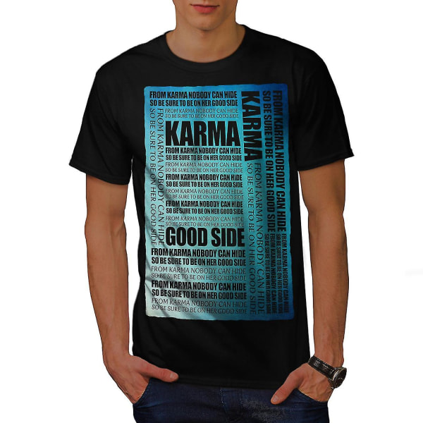 Karma Hide Saying Men Blackt-shirt XXL