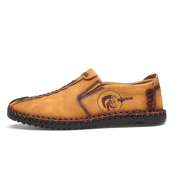 Casual för män Läder Loafers 0L602 Yellow 39