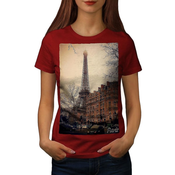 Bygga gamla Paris Kvinnor Röd-skjorta XXL