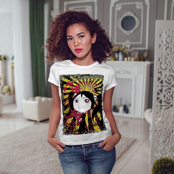 Sandpapper Söt mode kvinnor Whitet-shirt L
