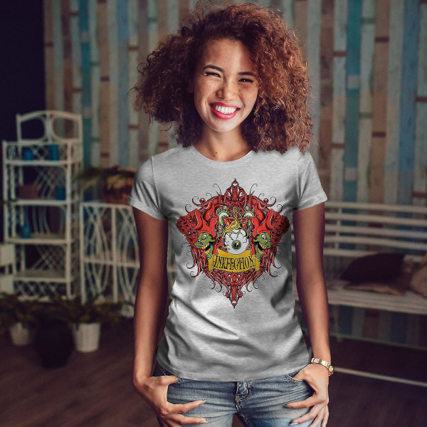 Zombie Monster Vintage Women Greyt-shirt XL