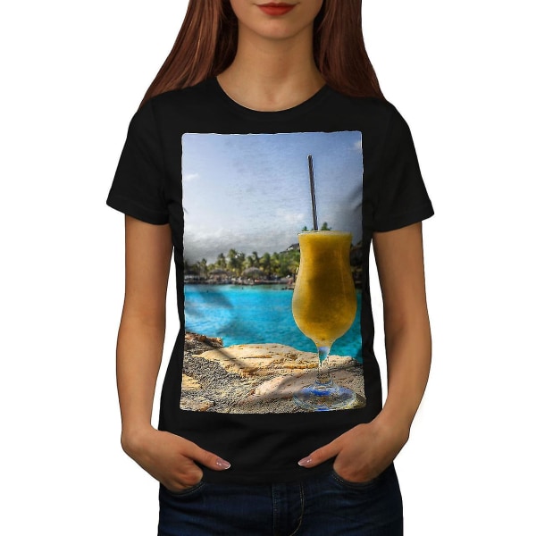 Sea Cocktail Photo Women Blackt-shirt XXL