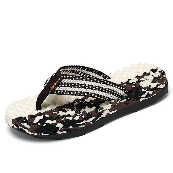 Flip-flops herrtrosor Sandaler Komforttofflor för stranden 3Cx1667 Brown 38