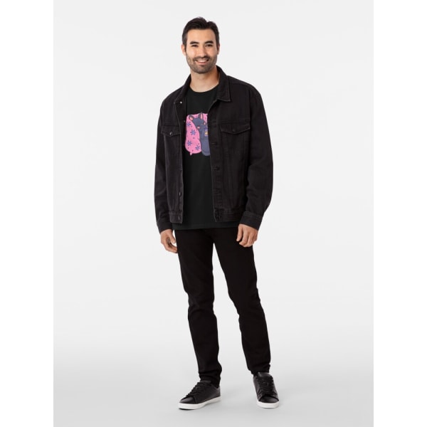 Söt Kitty med tekopp Premium T-shirt Black M_Front
