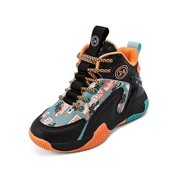 Basketskor för barn Mode Halkfria sneakers Andas sportskor L812 Black 32