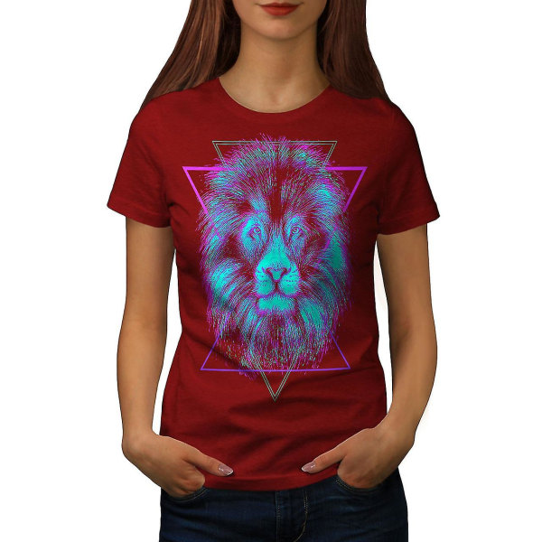 Wild Lion Animal Women Redt-shirt M